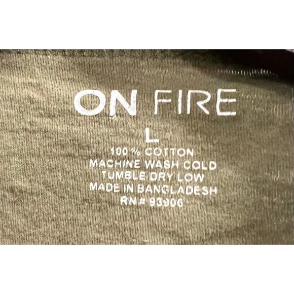 THOU SHALL NOT TRY ME 24:7 on fire army green woman’s tee sz - Picture 6 of 6